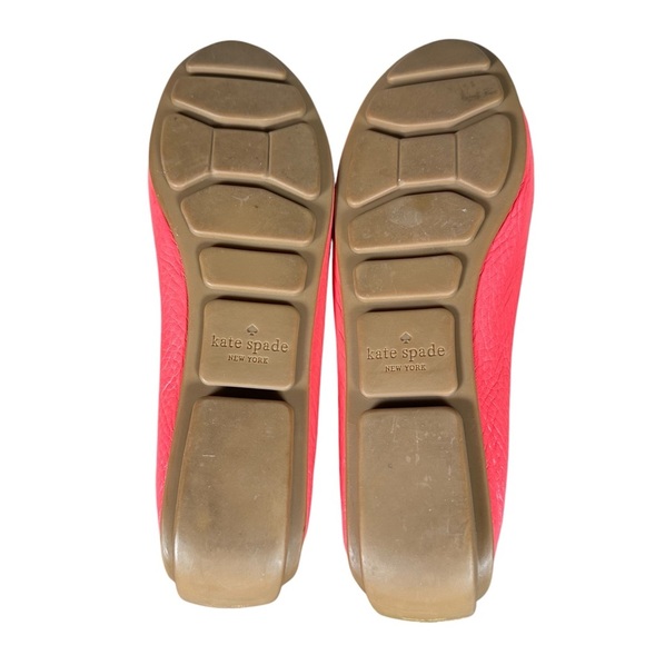 KATE SPADE Pebbled Leather Moccasin Loafers in melon - Picture 8 of 10